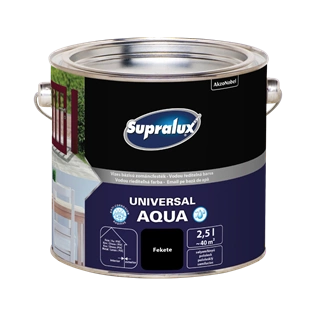 Supralux Universal Aqua selyemfényű zománcfesték FEKETE 2,5L