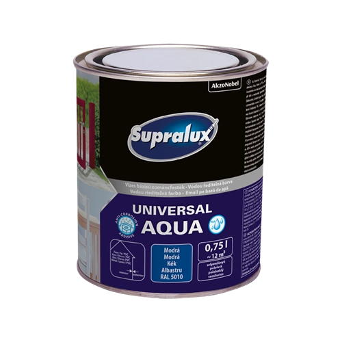 Supralux Universal Aqua selyemfényű zománcfesték KÉK 750ml