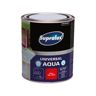 Supralux Universal Aqua selyemfényű zománcfesték PIROS 750ml
