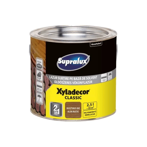 Supralux Xyladecor Classic vékonylazúr RUSZTIKUS DIÓ 2,5L