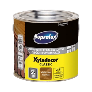 Supralux Xyladecor Classic vékonylazúr VÖRÖSES TEAK 2,5L
