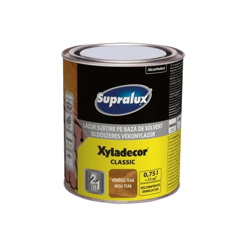 Supralux Xyladecor Classic vékonylazúr VÖRÖSES TEAK 750ml