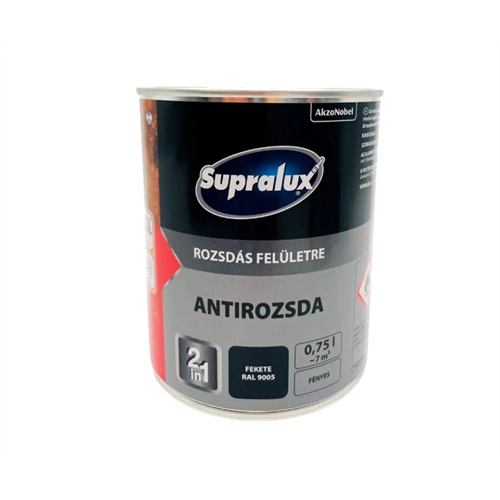 Supralux antirozsda fényes FEKETE 750ML