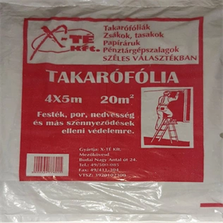 Takarófólia VÉKONY (általános célokra) 4x5m