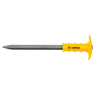 Topex hegyesvéső kézvédővel 400x19mm