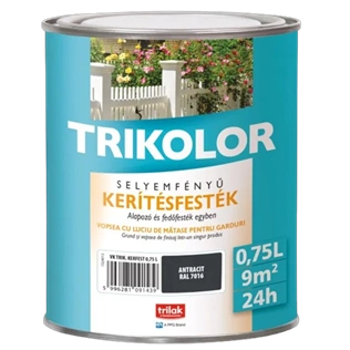 Trikolor selyemfényű kerítésfesték ANTRACIT 750ml