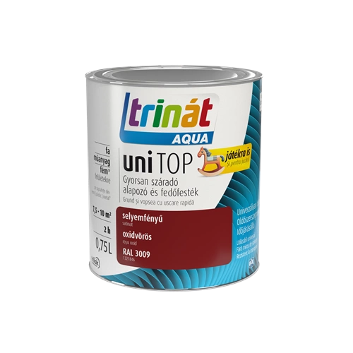 Trinát Aqua Unitop selyemfényű alapozó és fedőfesték RAL 3009 OXIDVÖRÖS 750ml