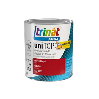 Trinát Aqua Unitop selyemfényű alapozó és fedőfesték RAL 3000 TŰZVÖRÖS 750ml