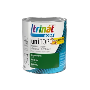 Trinát Aqua Unitop selyemfényű alapozó és fedőfesték RAL 6002 LEVÉLZÖLD 750ml