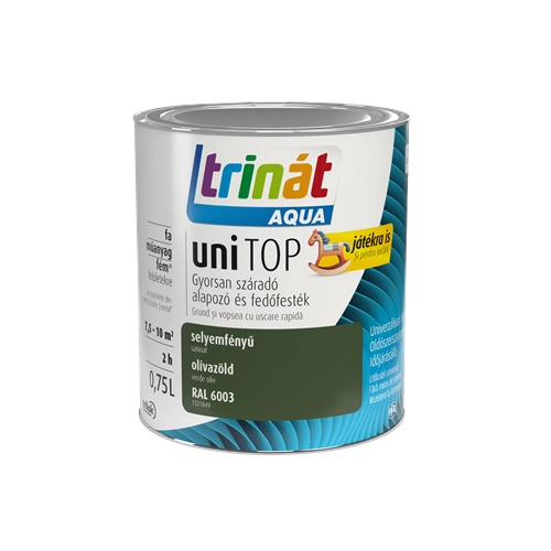 Trinát Aqua Unitop selyemfényű alapozó és fedőfesték RAL 6003 OLÍVAZÖLD 750ml