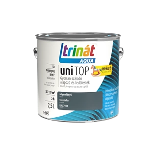 Trinát Aqua Unitop selyemfényű alapozó és fedőfesték RAL 7011 VASSZÜRKE 2,5L