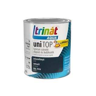 Trinát Aqua Unitop selyemfényű alapozó és fedőfesték RAL 7016 ANTRACIT 750ml