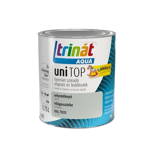 Trinát Aqua Unitop selyemfényű alapozó és fedőfesték RAL 7035 VILÁGOSSZÜRKE 750ml