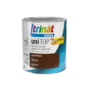 Trinát Aqua Unitop selyemfényű alapozó és fedőfesték RAL 8011 DIÓBARNA 750ml