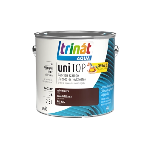 Trinát Aqua Unitop selyemfényű alapozó és fedőfesték RAL 8017 CSOKOLÁDÉBARNA 2,5L