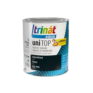 Trinát Aqua Unitop selyemfényű alapozó és fedőfesték RAL 9005 FEKETE 750ml