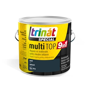 Trinát Multitop 9in1 matt alapozó- és fedőfesték 7016 ANTRACIT 2,5L
