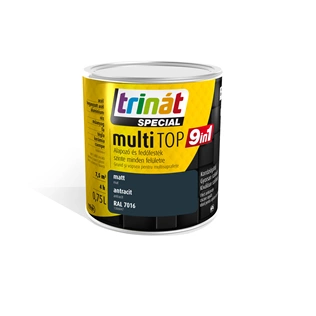 Trinát Multitop 9in1 matt alapozó- és fedőfesték 7016 ANTRACIT 750ml