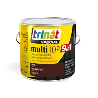 Trinát Multitop 9in1 matt alapozó- és fedőfesték 8017 CSOKOLÁDÉBARNA 2,5L