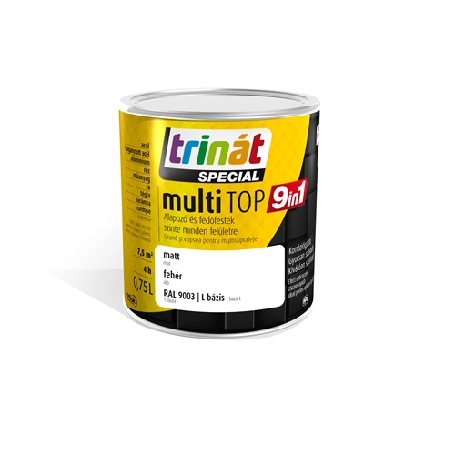 Trinát Multitop 9in1 matt alapozó- és fedőfesték 9003 FEHÉR 750ml