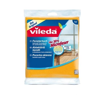 VILEDA Ablaktörlő kendő 30% mikroszállal