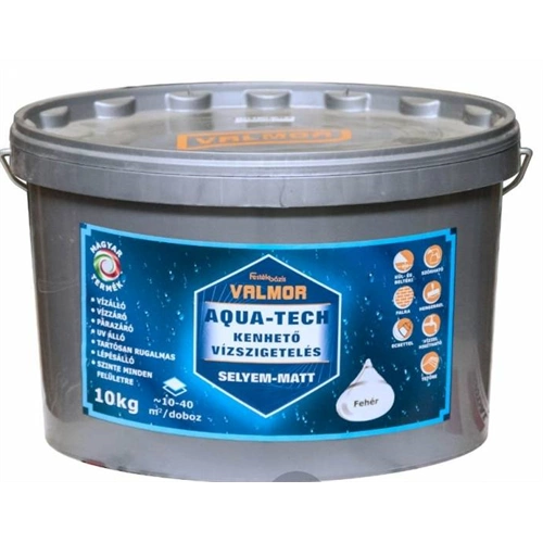 Valmor Aqua-Tech kenhető vízszigetelés FEHÉR 10kg