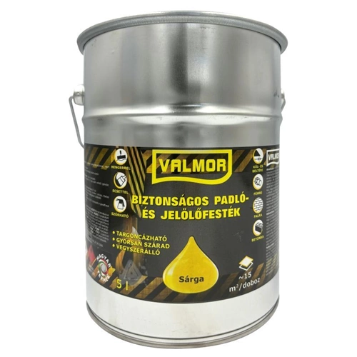 Valmor Biztonságos padló- és jelölőfesték SZÜRKE 5L