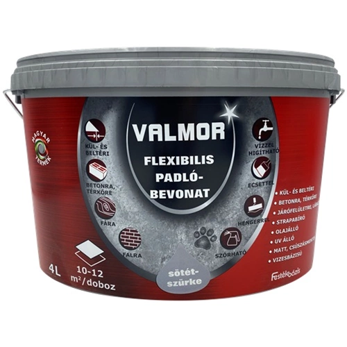 Valmor flexibilis padlóbevonat SÖTÉTSZÜRKE 4L