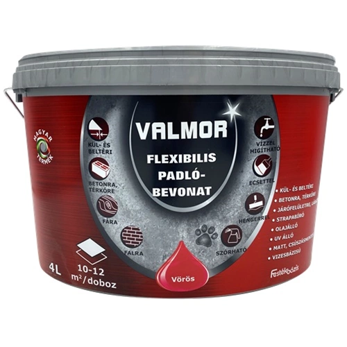 Valmor flexibilis padlóbevonat VÖRÖS 4L
