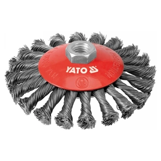 YATO Döntött sodrott körkefe M14 125 mm inox