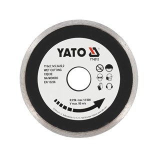 YATO Gyémánt vágókorong 115 x 2,1 x 5,3 x 22,2 mm folytonos