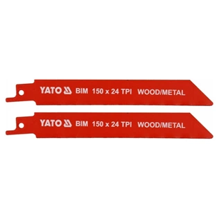 YATO Szablyafűrészlap 150 mm/24TPI bimetál (2db)